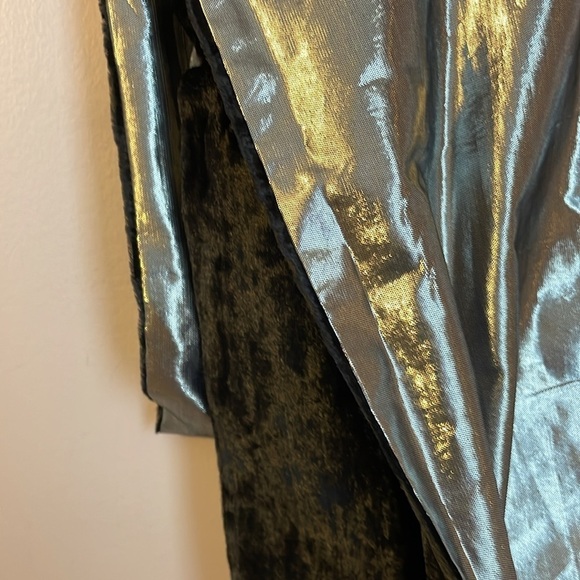 Mystique Infinity Wrap Black Velour and Silver Scarf OS - Picture 9 of 13